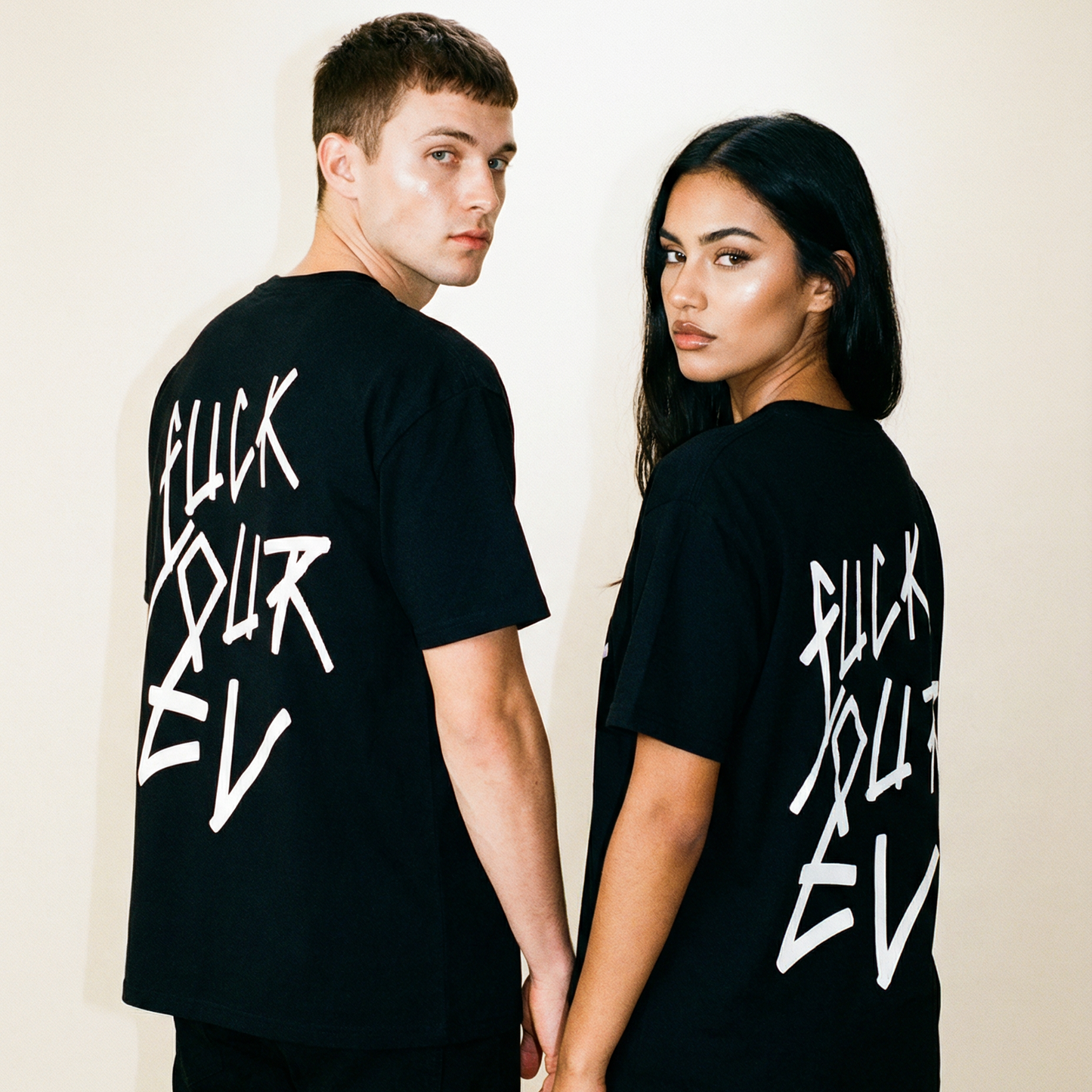 טי שירט אוברסייז "Fvck Your EV"